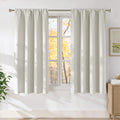 NICETOWN Natural Faux Linen Room Darkening Curtains for Home