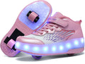 Wooowyet LED Roller Skate Shoes for Kids - Light Up Wheeled Sneakers 4