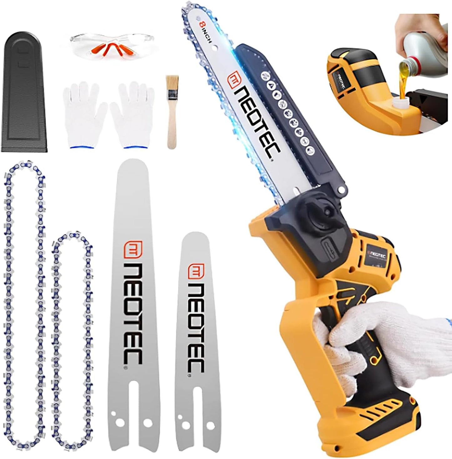 Mini Chainsaw Cordless for Dewalt Battery 20V MAX by NEOTEC