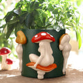 Mushroom Lady Body Plant Pot - Quirky Succulent Planter for Home Decor