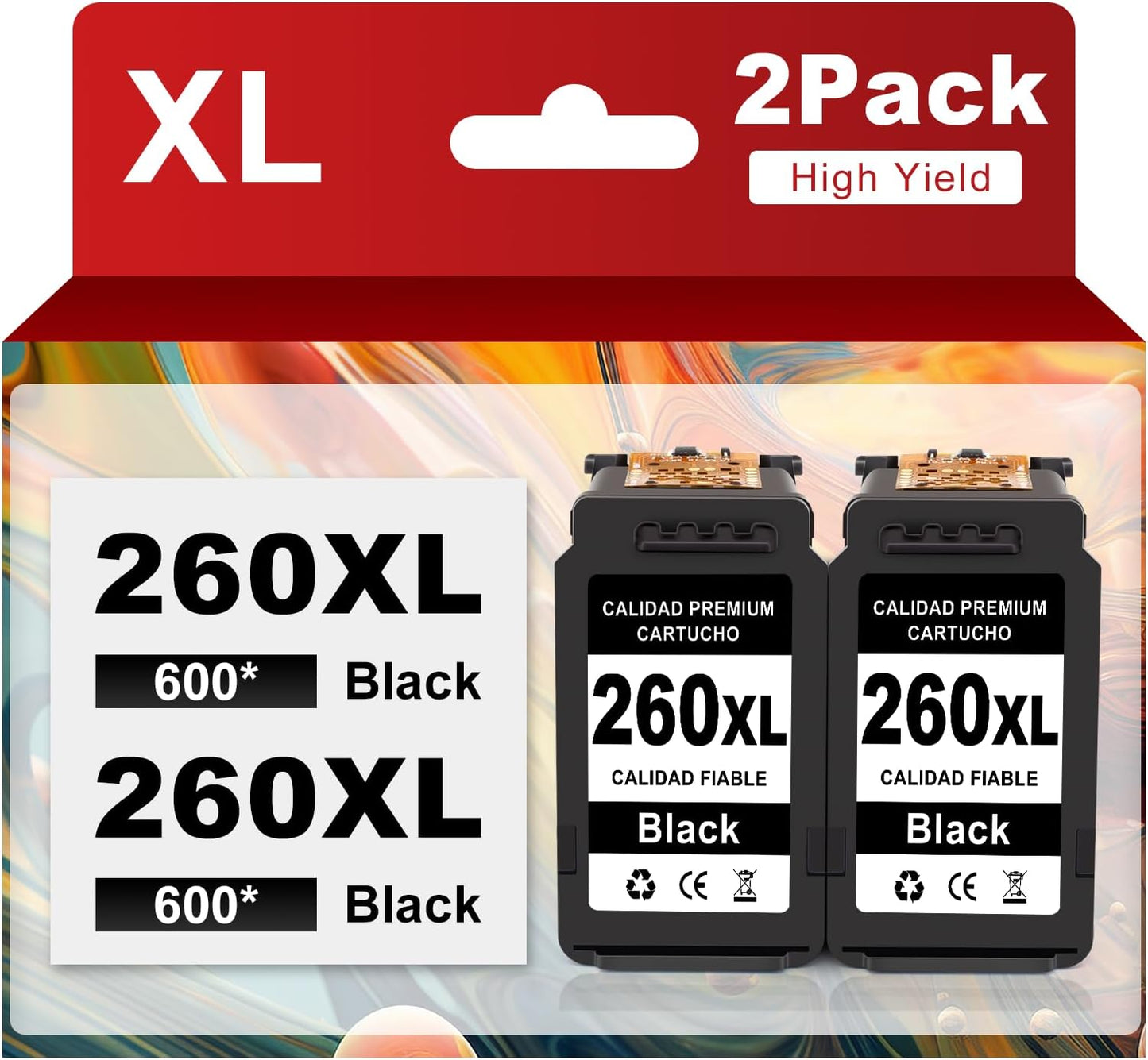260XL Ink Cartridge Combo Pack for Canon Printers - High Yield