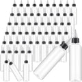 4 oz Plastic Squeeze Bottles Bulk Pack - 100 Clear Dispensing Bottles