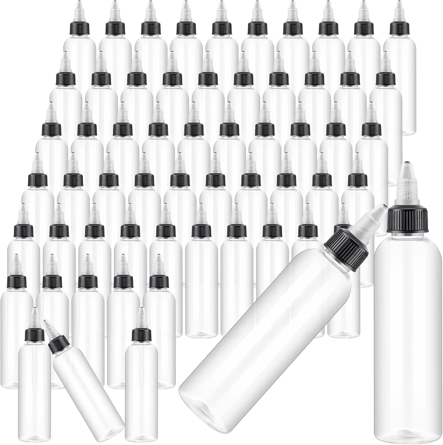 Irenare 4 oz Plastic Squeeze Bottles for Liquids and Crafts