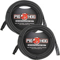Pig Hog PHM50 Series 50 ft XLR Microphone Cables 2-Pack - Heavy-Duty