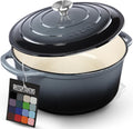 5 Quart Enameled Cast Iron Dutch Oven Pot Gray - Oven Safe to 500F