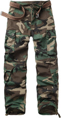 Men's Hiking Pants Waterproof Camo Cargo Relaxed Fit - Durable