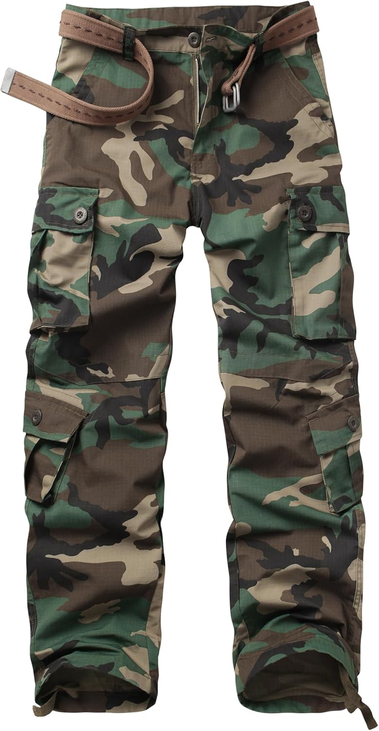 Men's Hiking Pants Waterproof Camo Cargo Tactical Work Pants