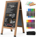 TOWON Large 40x20 Wooden A-Frame Chalkboard Sign for Events