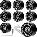 78A Quad Roller Skate Wheels 65 x 36mm 8 Pack with Bearings - Smooth