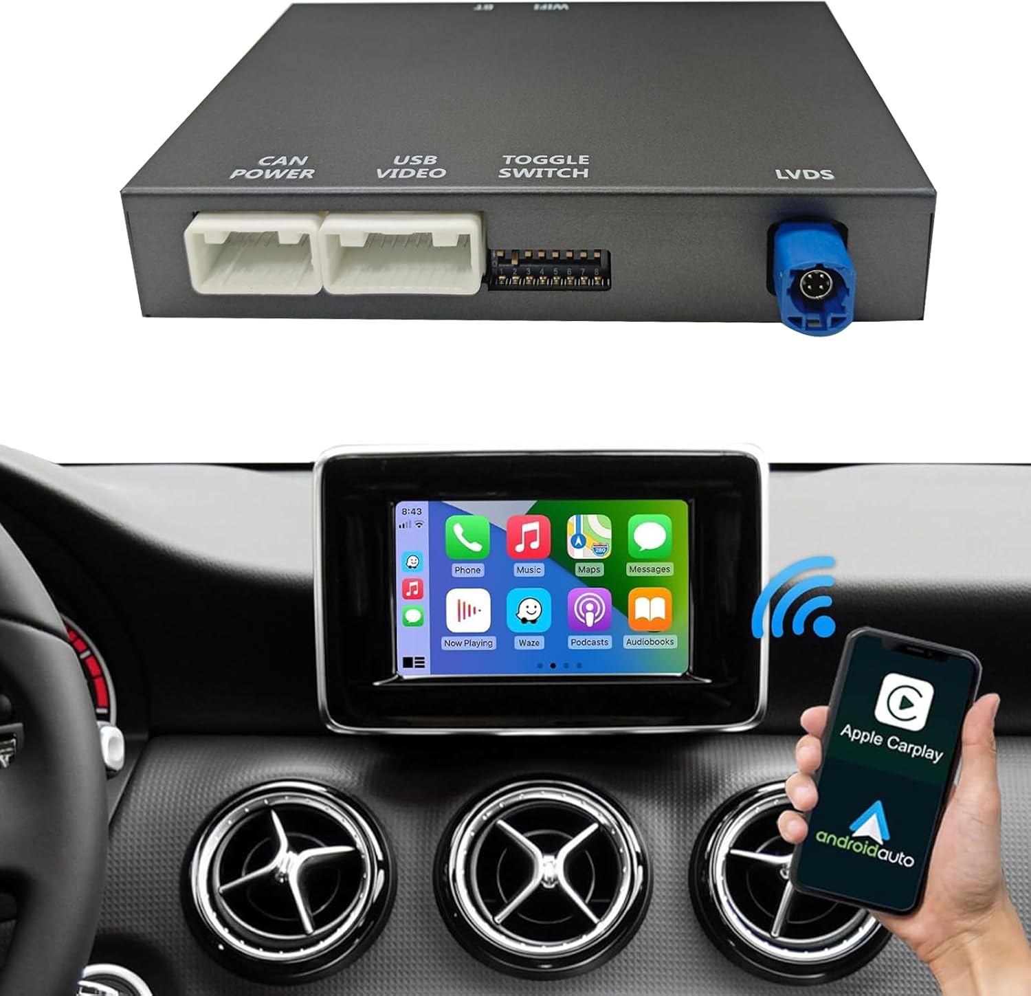 Wireless Carplay Adapter for Mercedes Benz - NAVIVOX