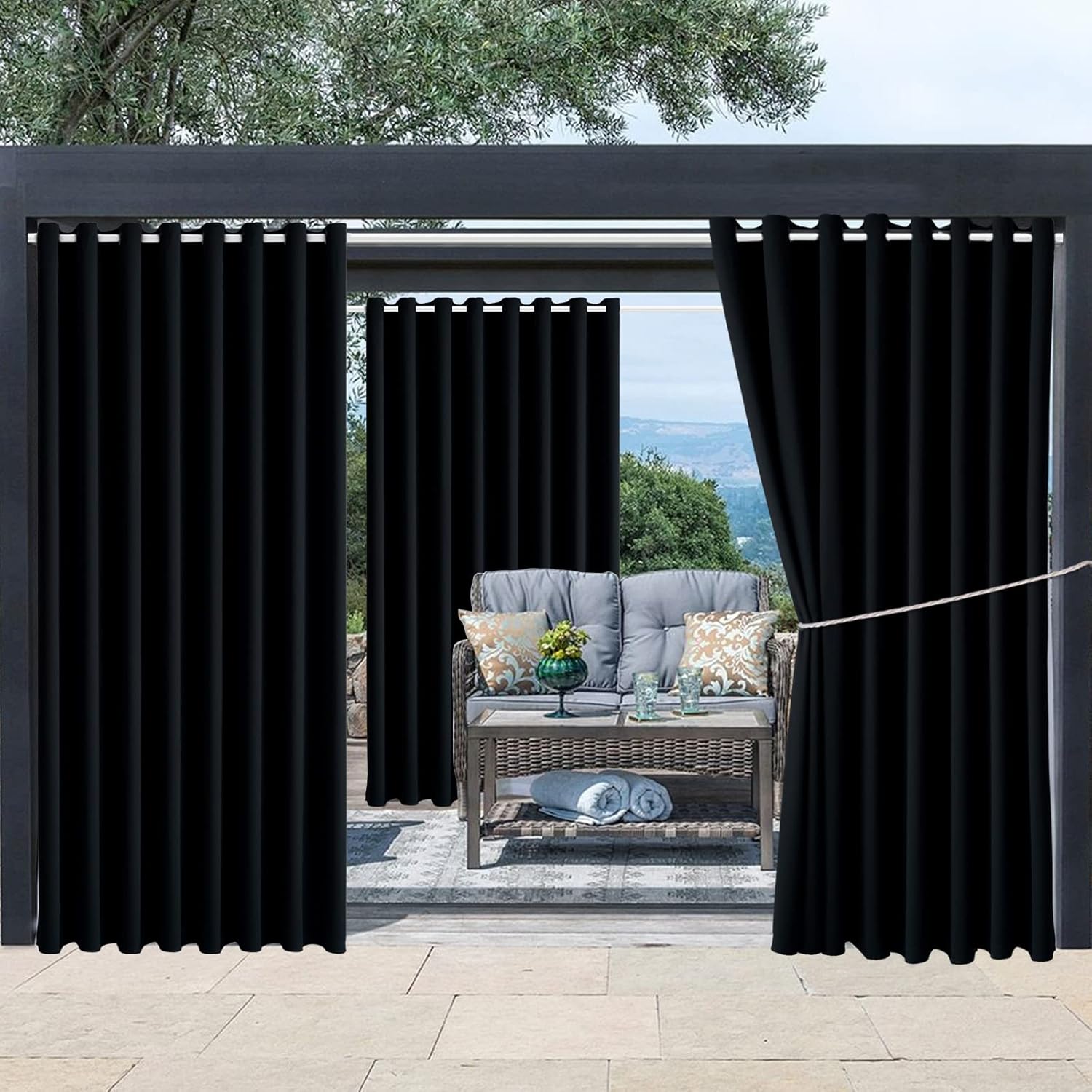 Outdoor Patio Curtain Waterproof Thermal Insulated Room Divider