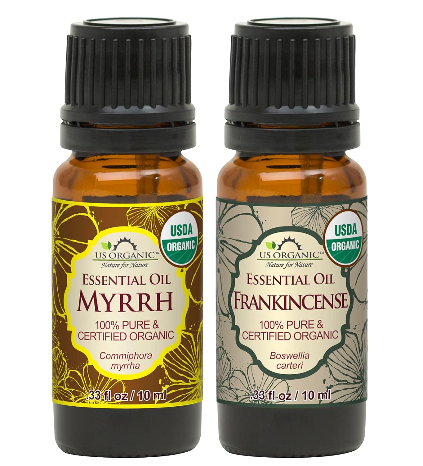 100% Pure Myrrh and Frankincense Essential Oil Combo Pack