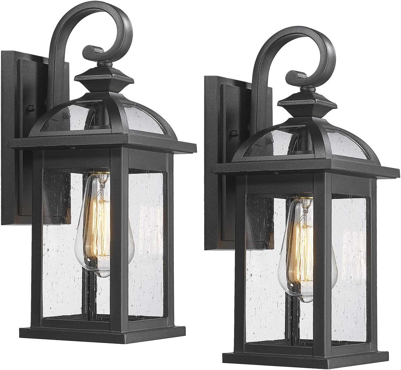 Darkaway Outdoor Wall Sconce with Seeded Glass for Patios