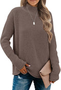 Women's Turtleneck Long Sleeve Sweater - Cozy Loose Fit Pullover