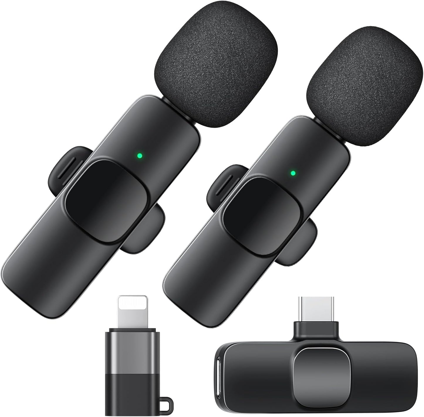 Wireless Mini Microphone for Phone 14 Below - Dual Mic Setup