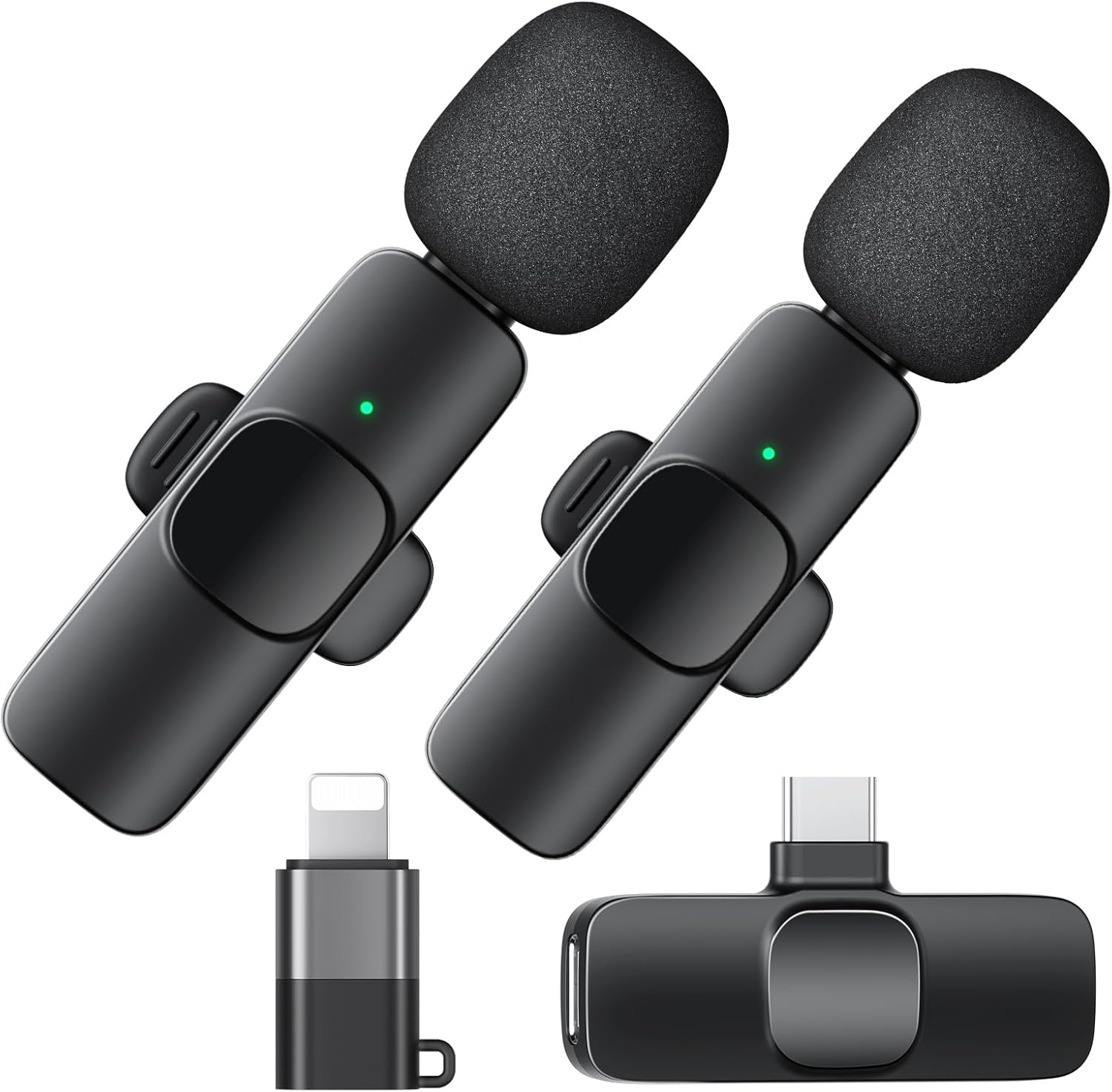 Wireless Mini Microphone for Phone 14 Below - Dual Mic Setup