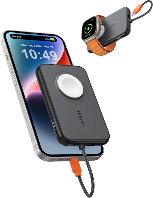 VEGER Portable 5000mAh Fast Charger for iPhone - Travel Essential