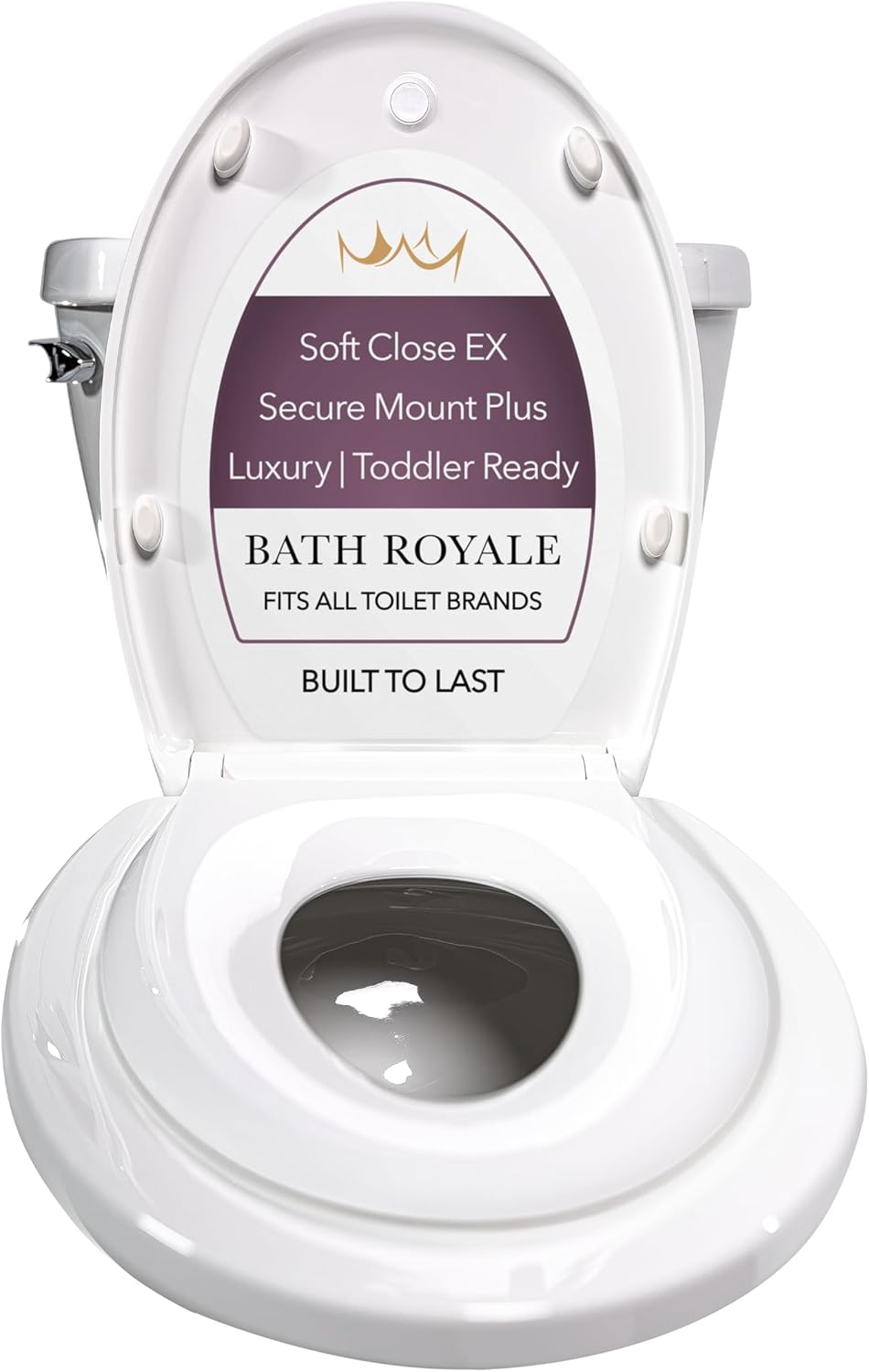 BATH ROYALE Potty Training Seat - Soft Close, Elongated Design