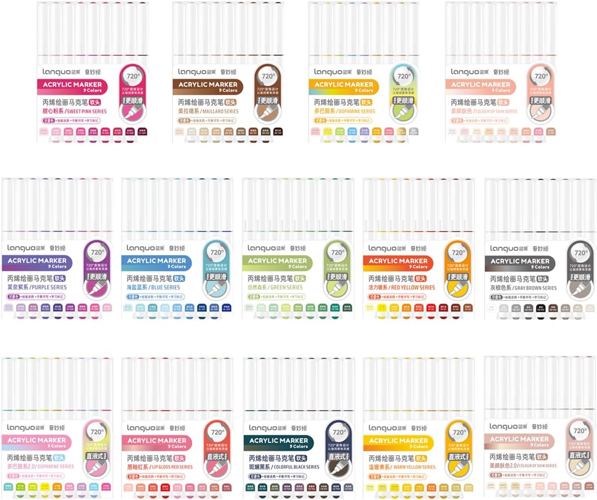 126 Colors Acrylic Paint Markers for Vibrant Art Projects