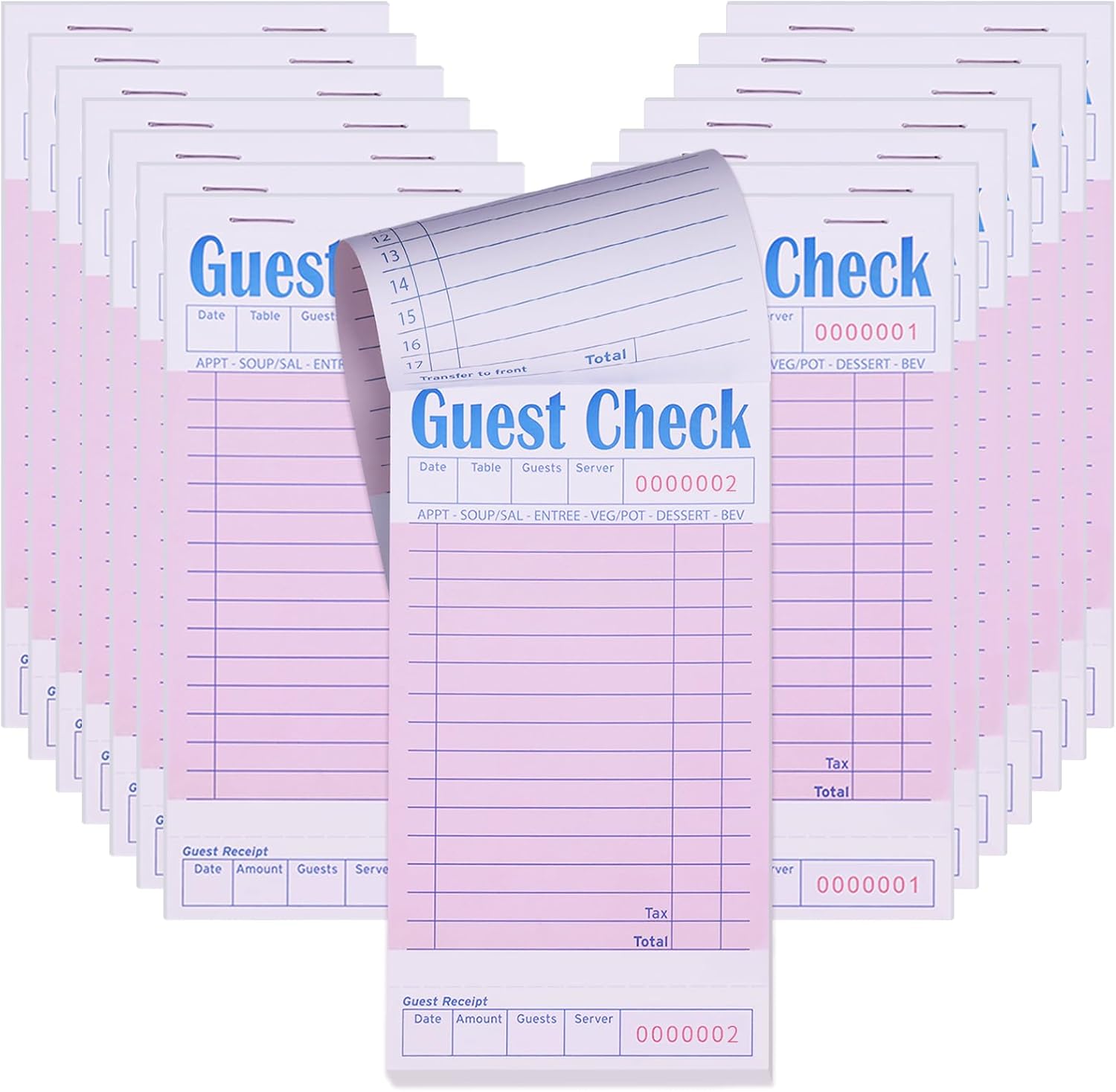 60 Pack Guest Checks Books for Efficient Restaurant Service