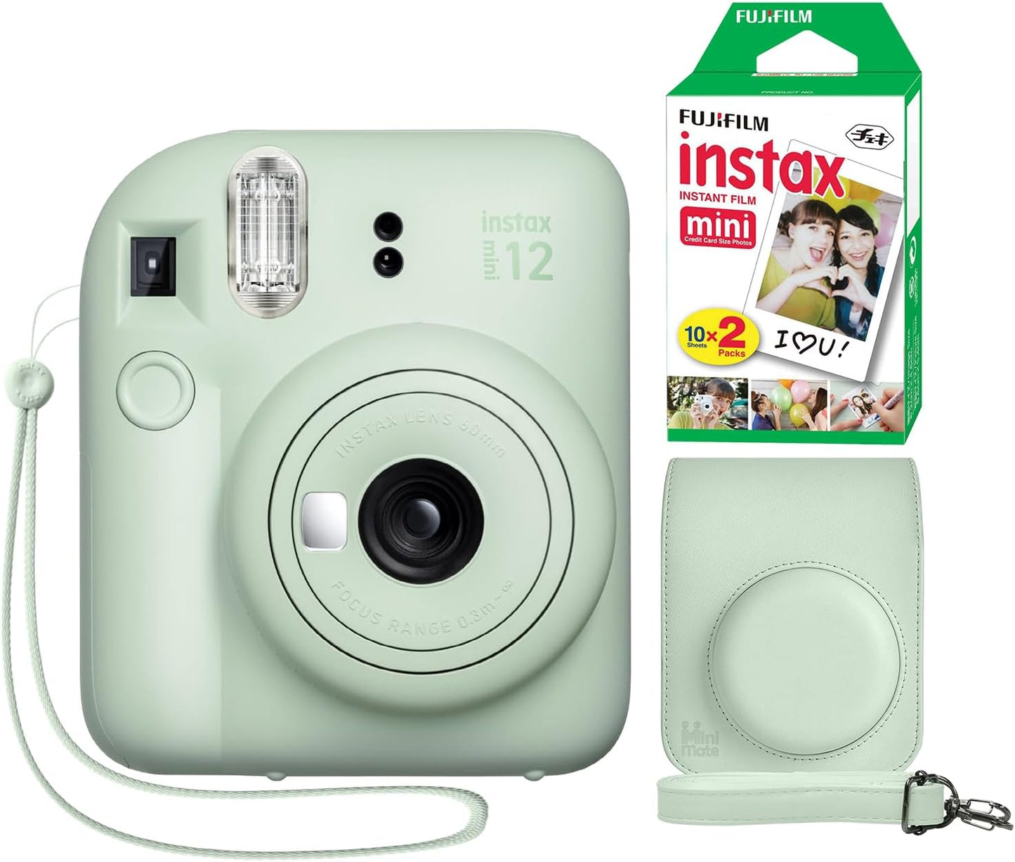 Fujifilm Instax Mini 12 Instant Camera with Custom Case Bundle