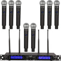 MicrocKing Wireless Microphone System, 8-Channel UHF - Long Range