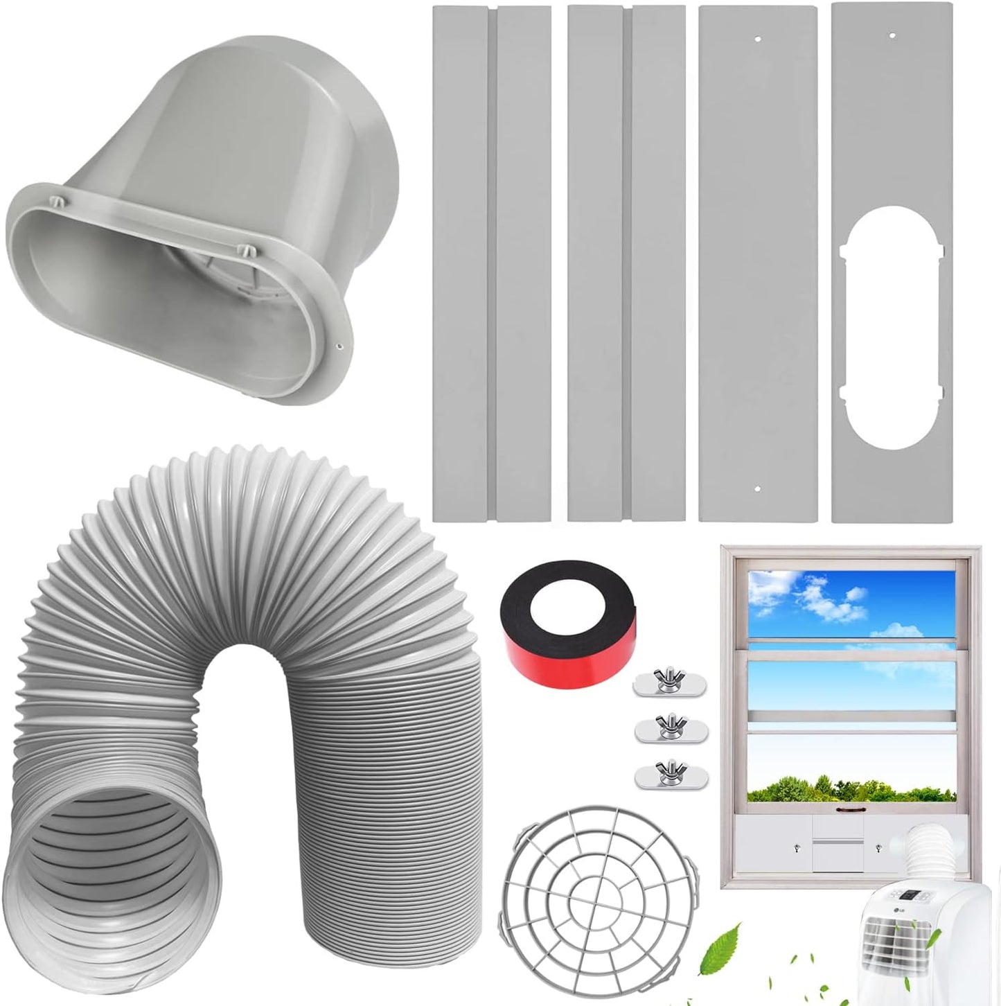 Adjustable AC Window Vent Kit - Maximize Cooling Efficiency!