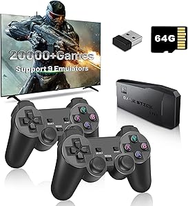 Wireless Retro Game Console Stick with 20000+ Nostalgia Games