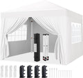 12x12 Pop Up Canopy with 4 Removable Sidewalls - Portable Instant Tent