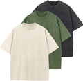 Men's Oversized Cotton T-Shirt - Vintage Faded Solid Tee