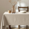 Natural Linen Cotton Blend Tablecloth Rectangle 52 x 102 in