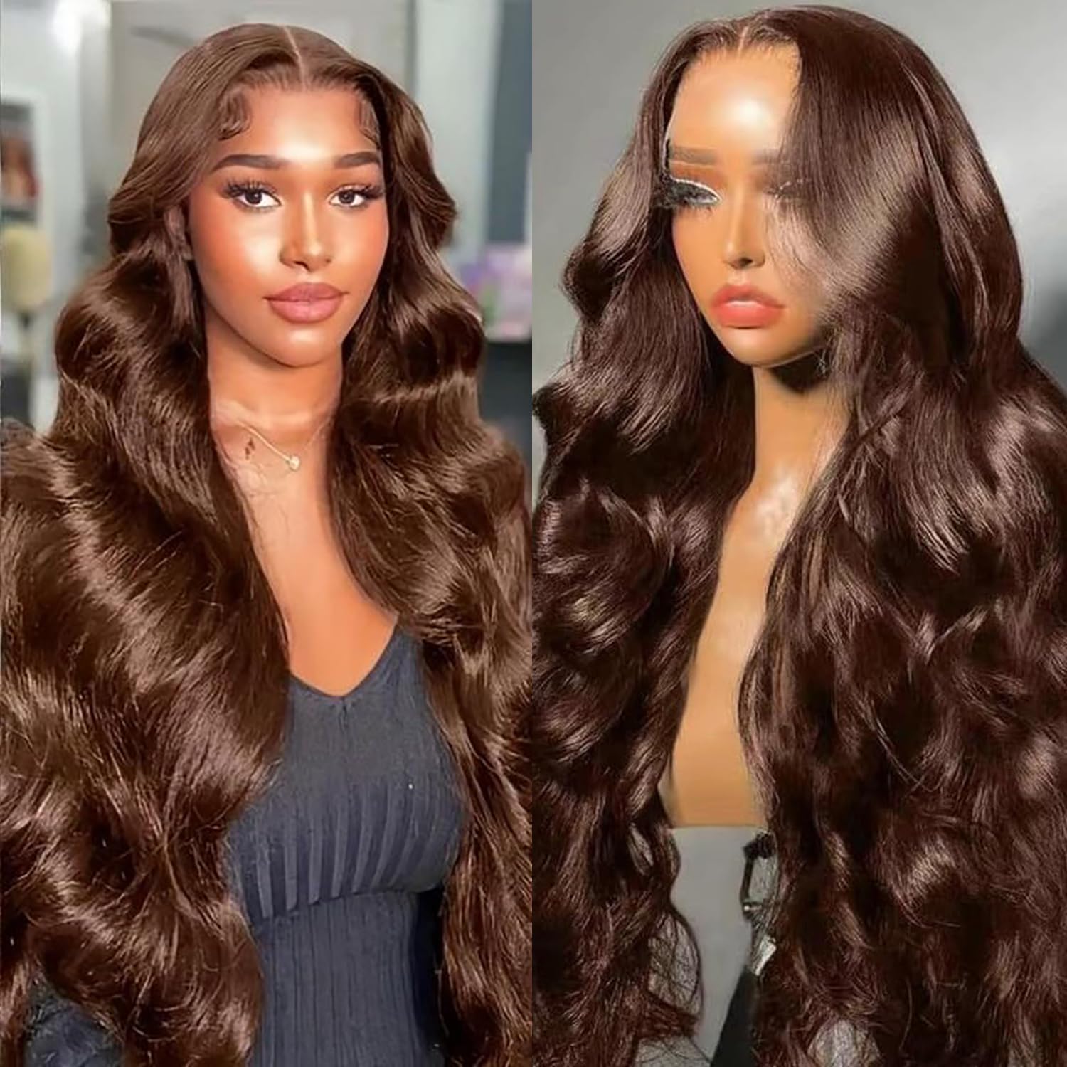 200 Density Chocolate Brown Lace Front Wig for Stunning Styles