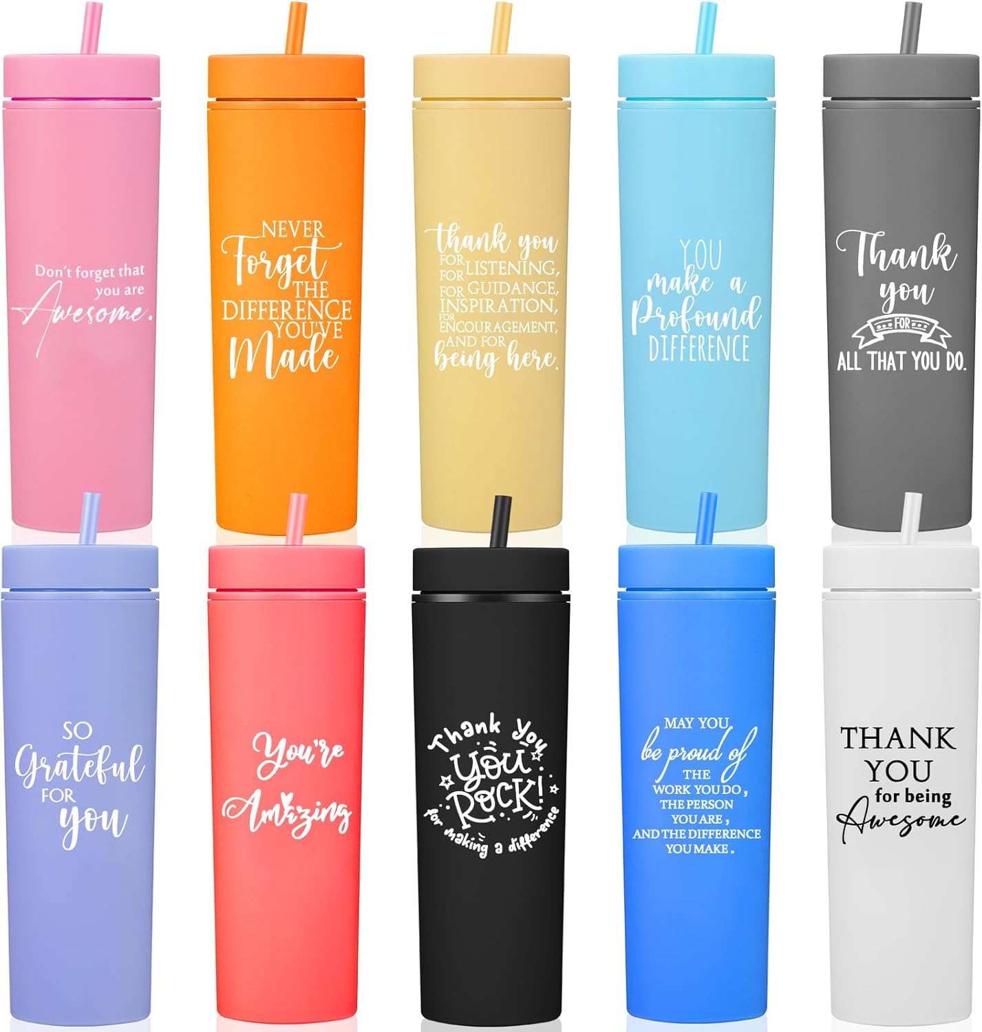 10 Pcs Thank You Tumblers for Vet Tech Week Gifts and More
