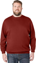 KingSize Men's Big & Tall Fleece Crewneck Sweatshirt - Plush Relaxed