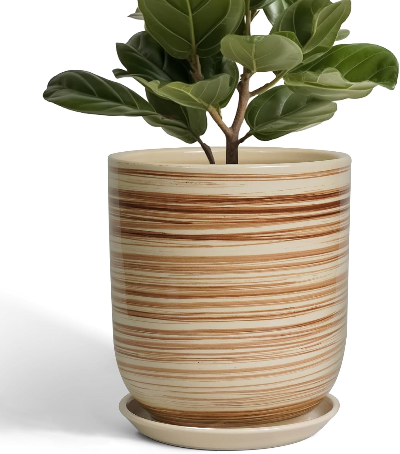 Ceramic Planter 10 Inch - Stylish Pot for Indoor and Outdoor Use
