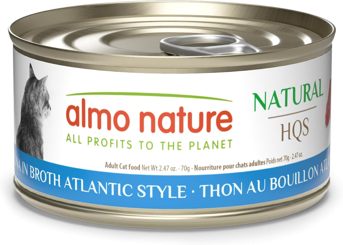 HQS Natural Wet Cat Food Tuna in Broth for Picky Eaters