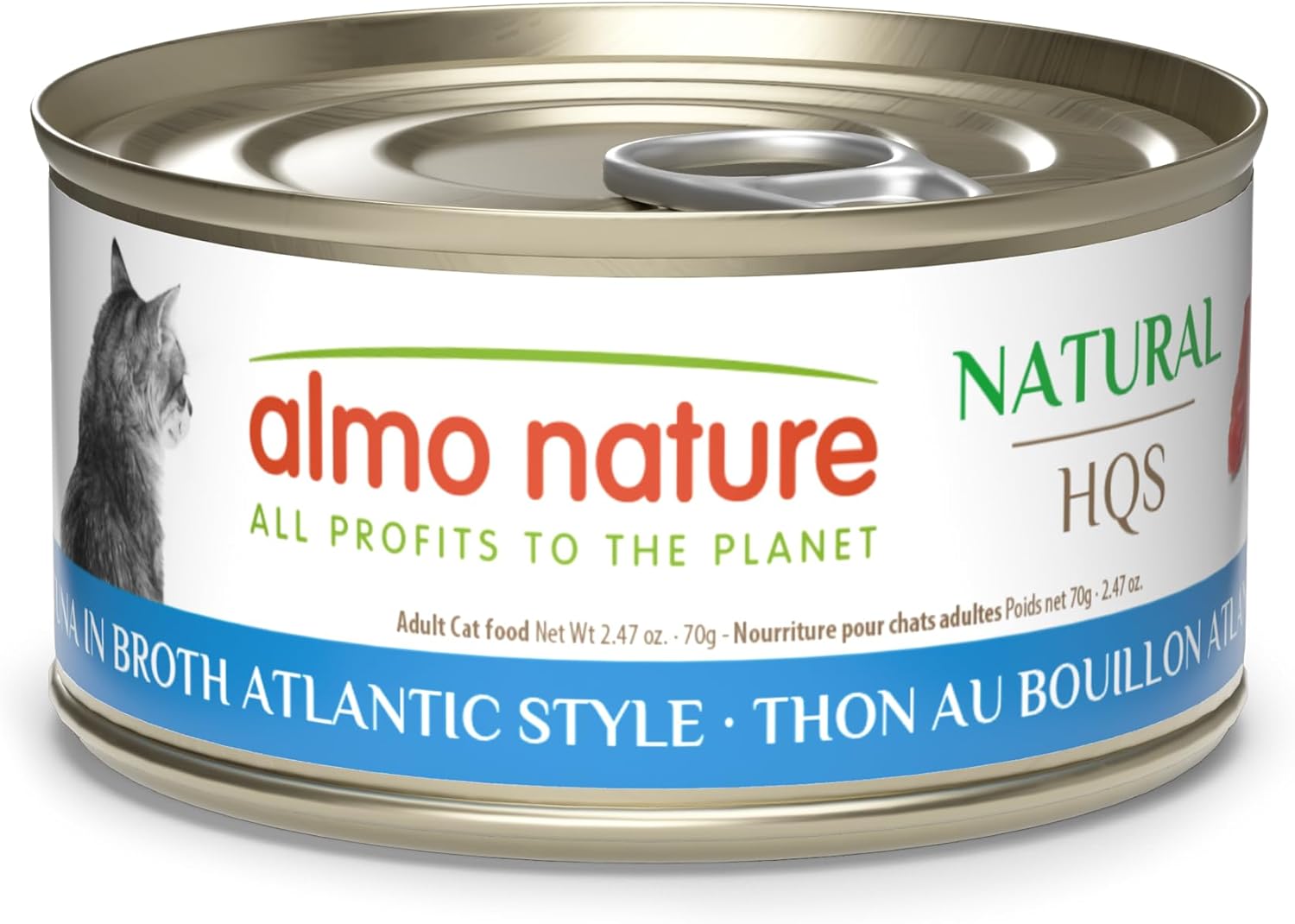 HQS Natural Wet Cat Food Tuna in Broth for Picky Eaters