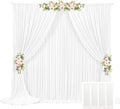 20ft x 10ft White Backdrop Curtains for Parties - Wrinkle-Free Drapes