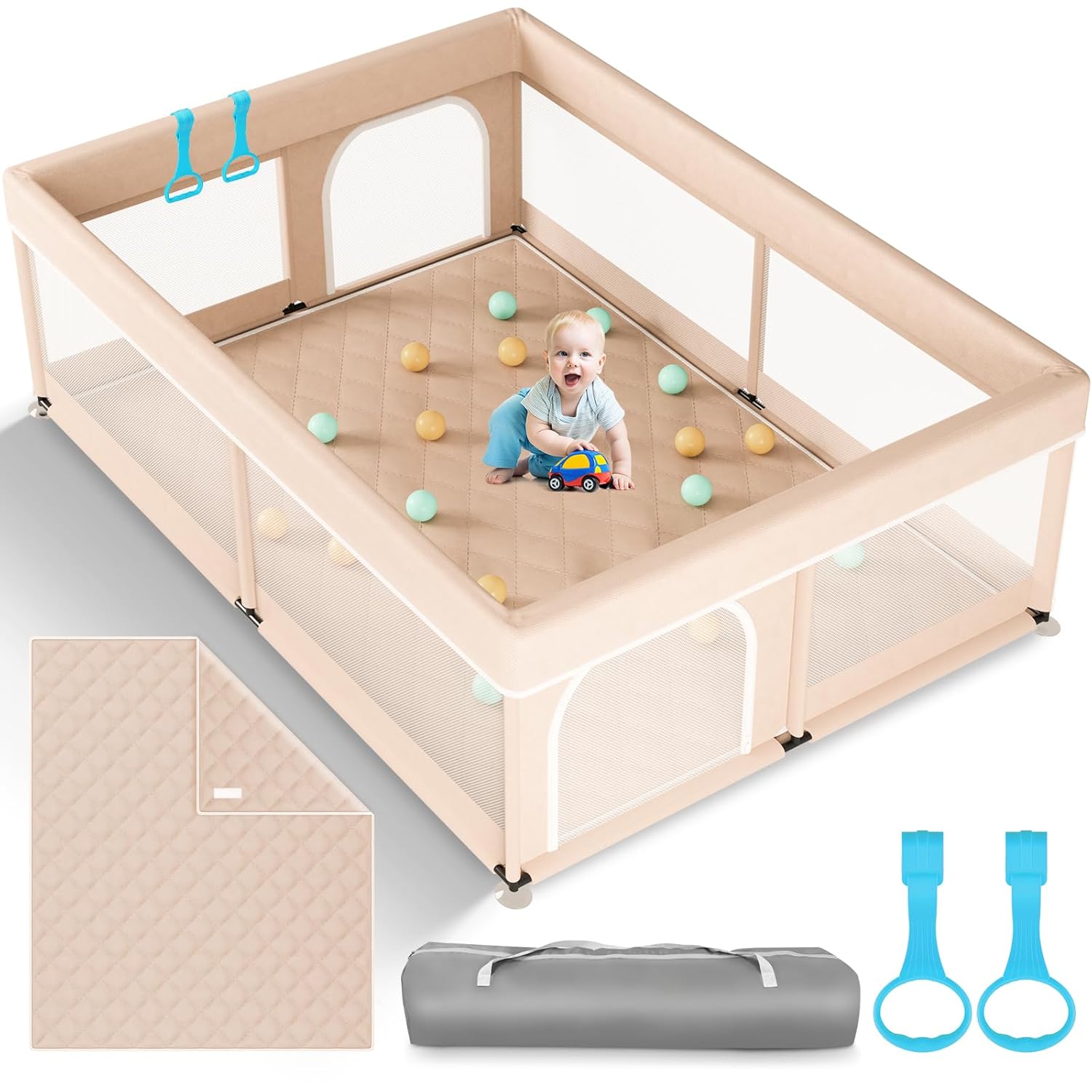 Omzer Extra Large Baby Playpen - Safe & Soft Playard