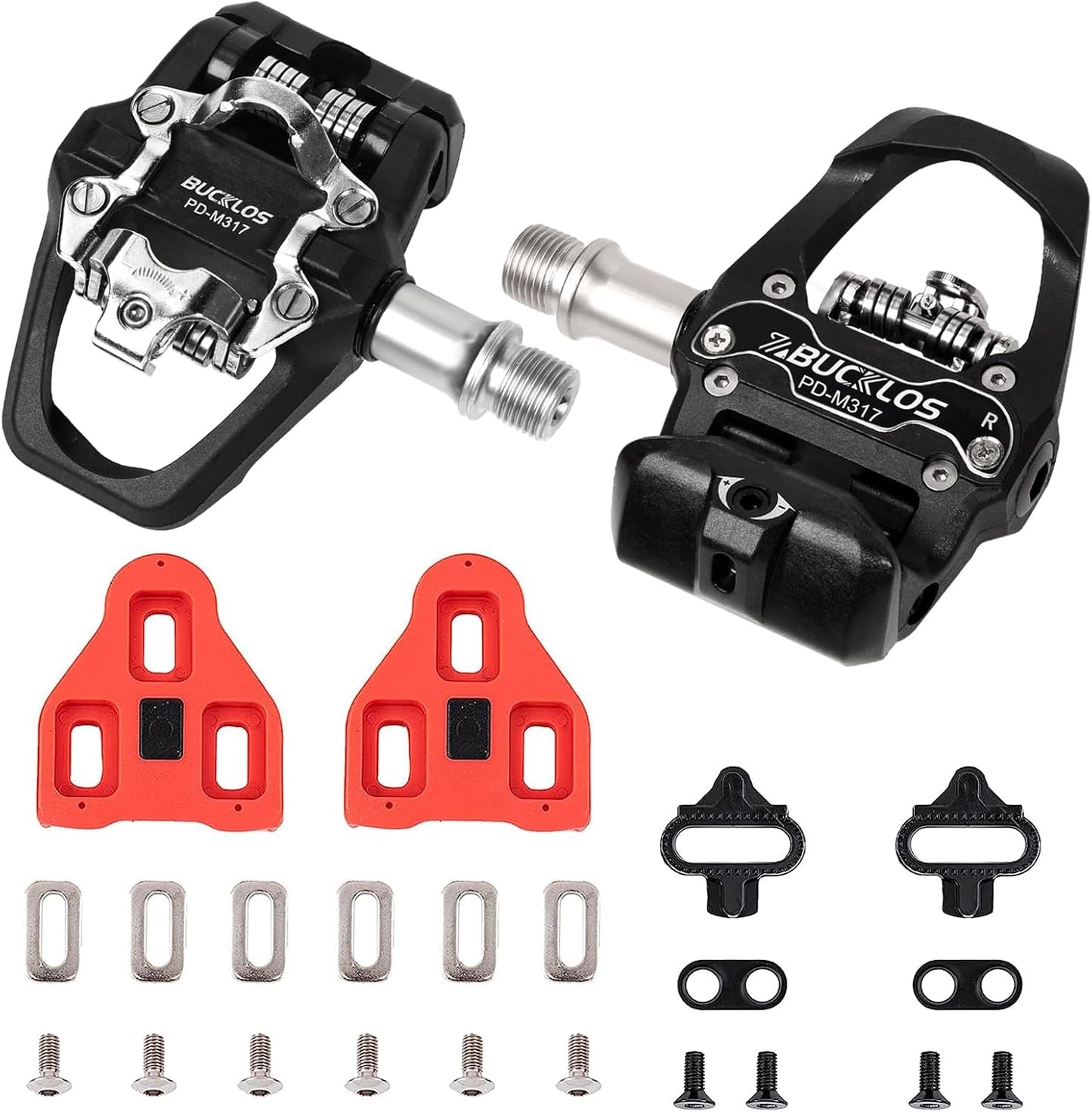 BUCKLOS Look Delta SPD Spin Bike Pedals for Indoor Cycling