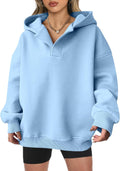 Oversized V Neck Hoodies Womens Sweatshirt - Cozy Fall Layer
