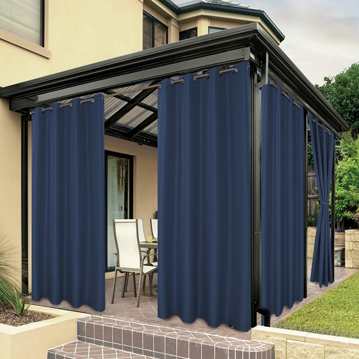 BONZER Outdoor Curtains for Patio Waterproof Thick Privacy Grommet