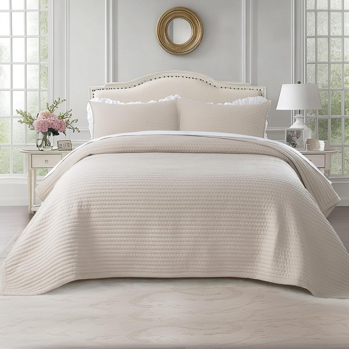 KASENTEX Oversized Queen Quilt Set for All-Season Comfort