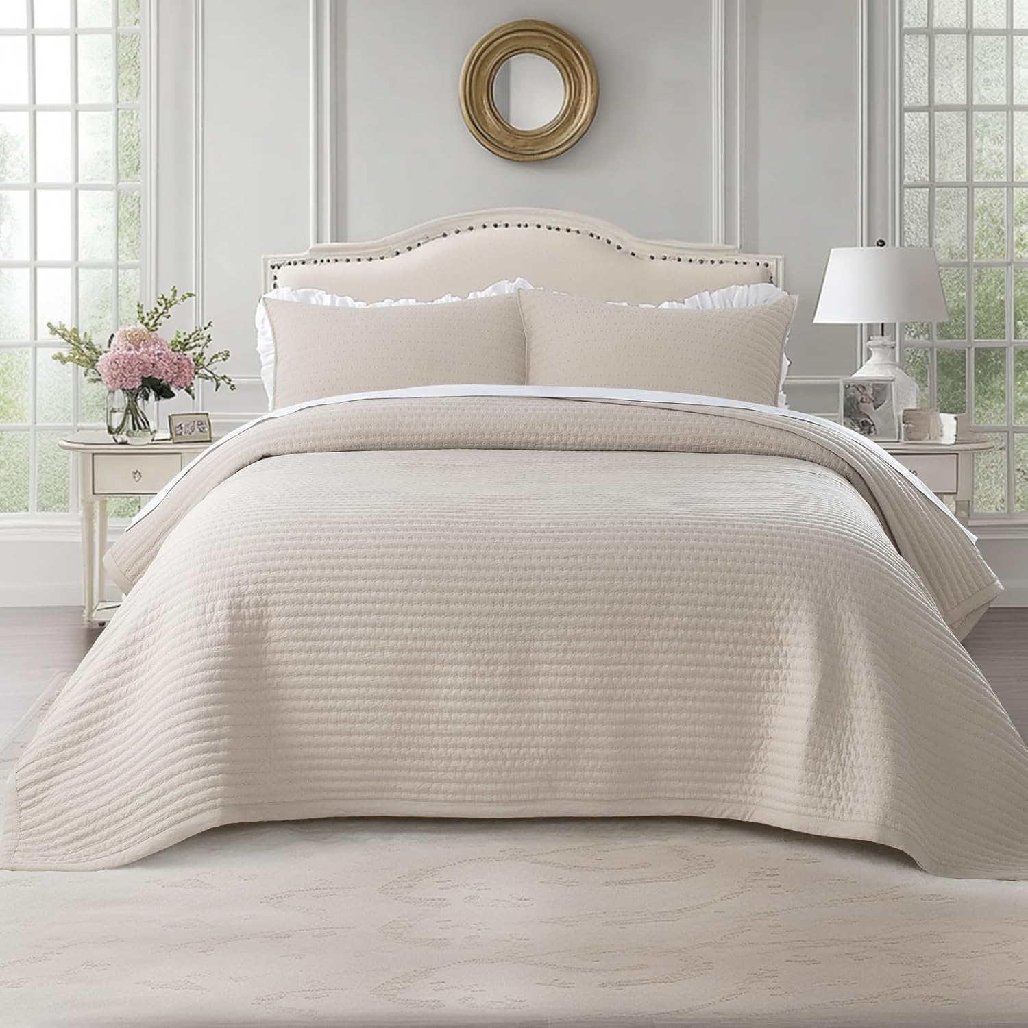 KASENTEX Oversized Queen Quilt Set for All-Season Comfort
