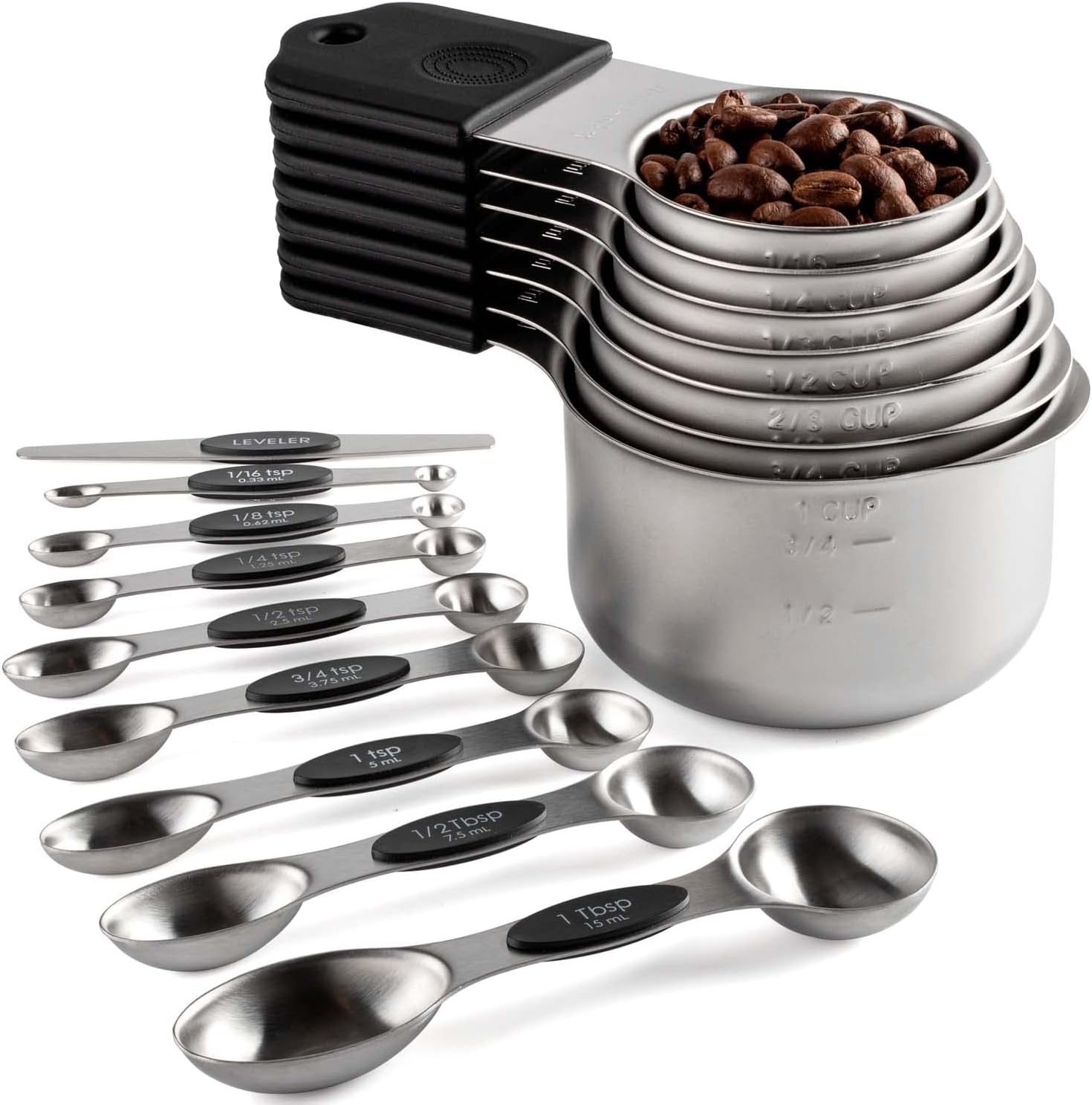 Magnetic Measuring Cups and Spoons Set for Accurate Cooking