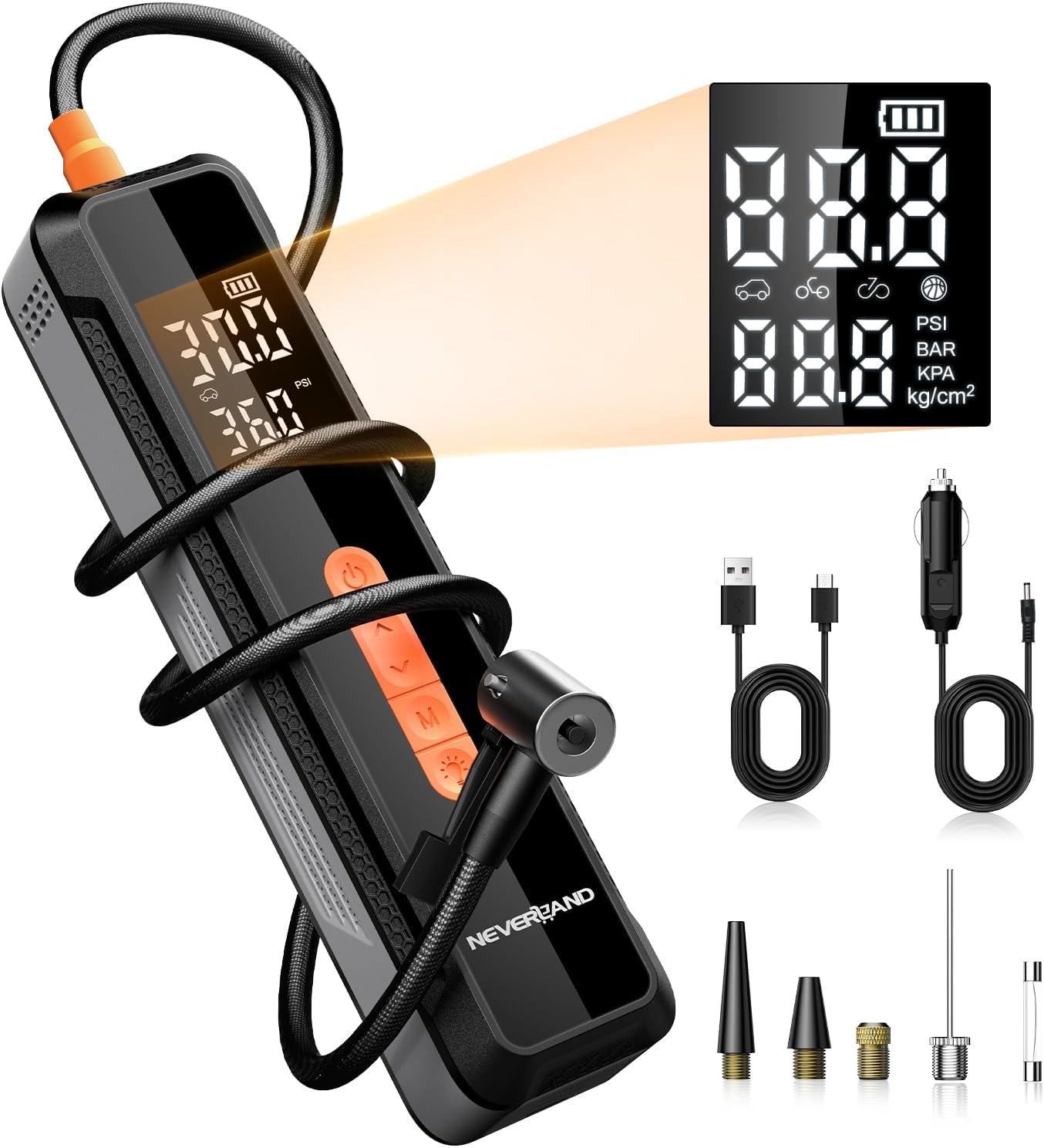 NEVERLAND Portable Air Compressor - 150 PSI Tire Pump