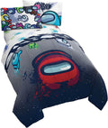 Among Us Space Splatter Full Bed Set - Soft Microfiber Comfort