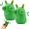 Green Bug Popping Eyes Squeeze Toy 2 Pack - Fun Sensory Fidget