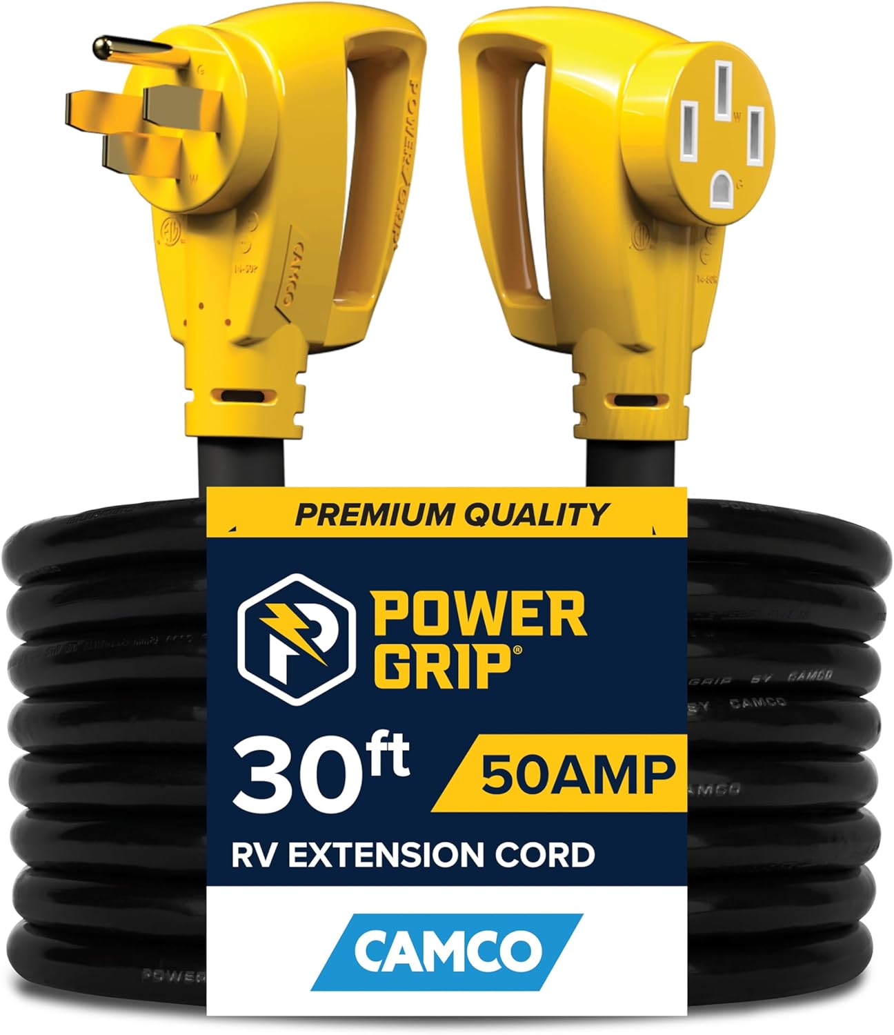 Power Grip 30-Ft 50-Amp RV Extension Cord for Reliable Power