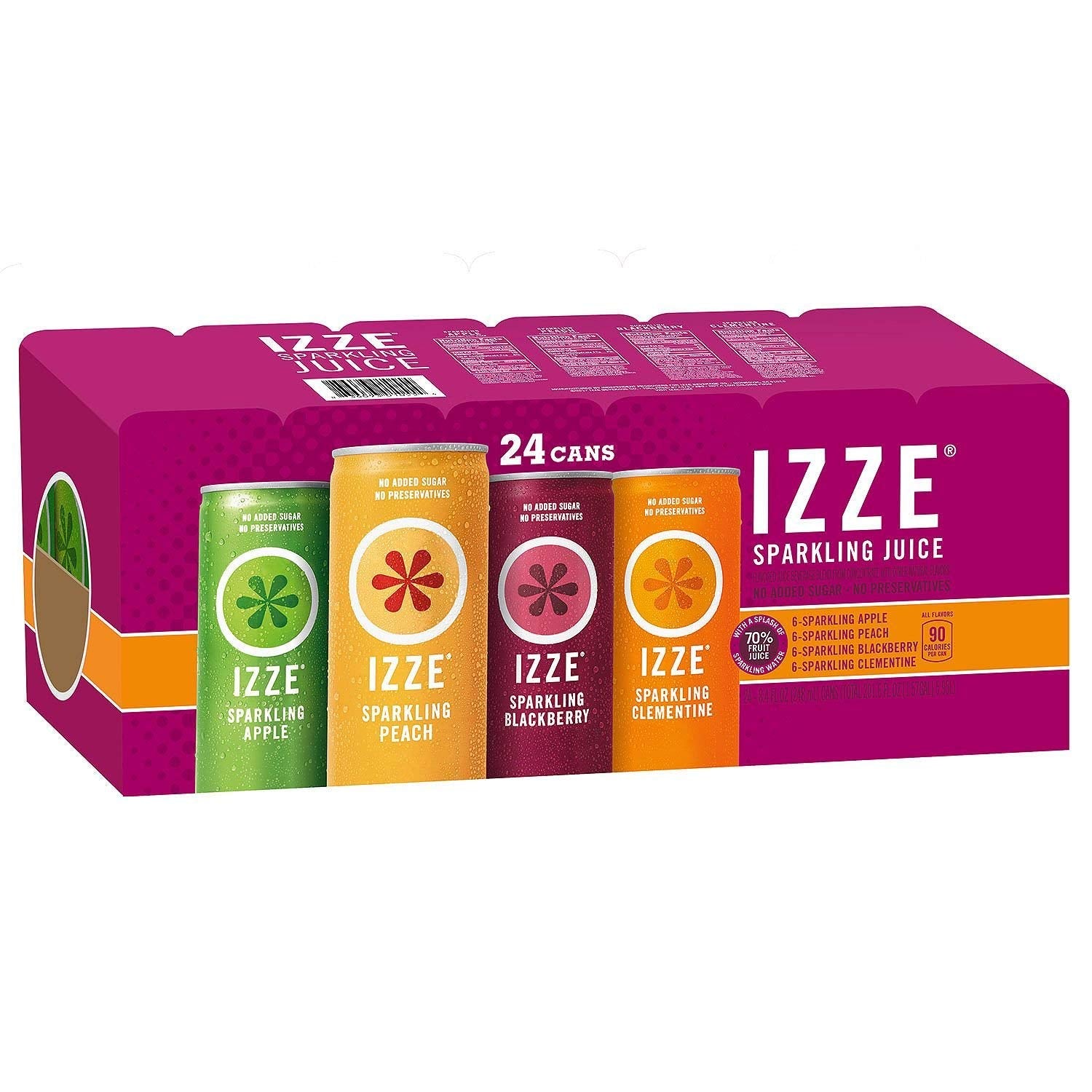 IZZE Sparkling Juice Variety Pack - Refreshing No Added Sugar Drink